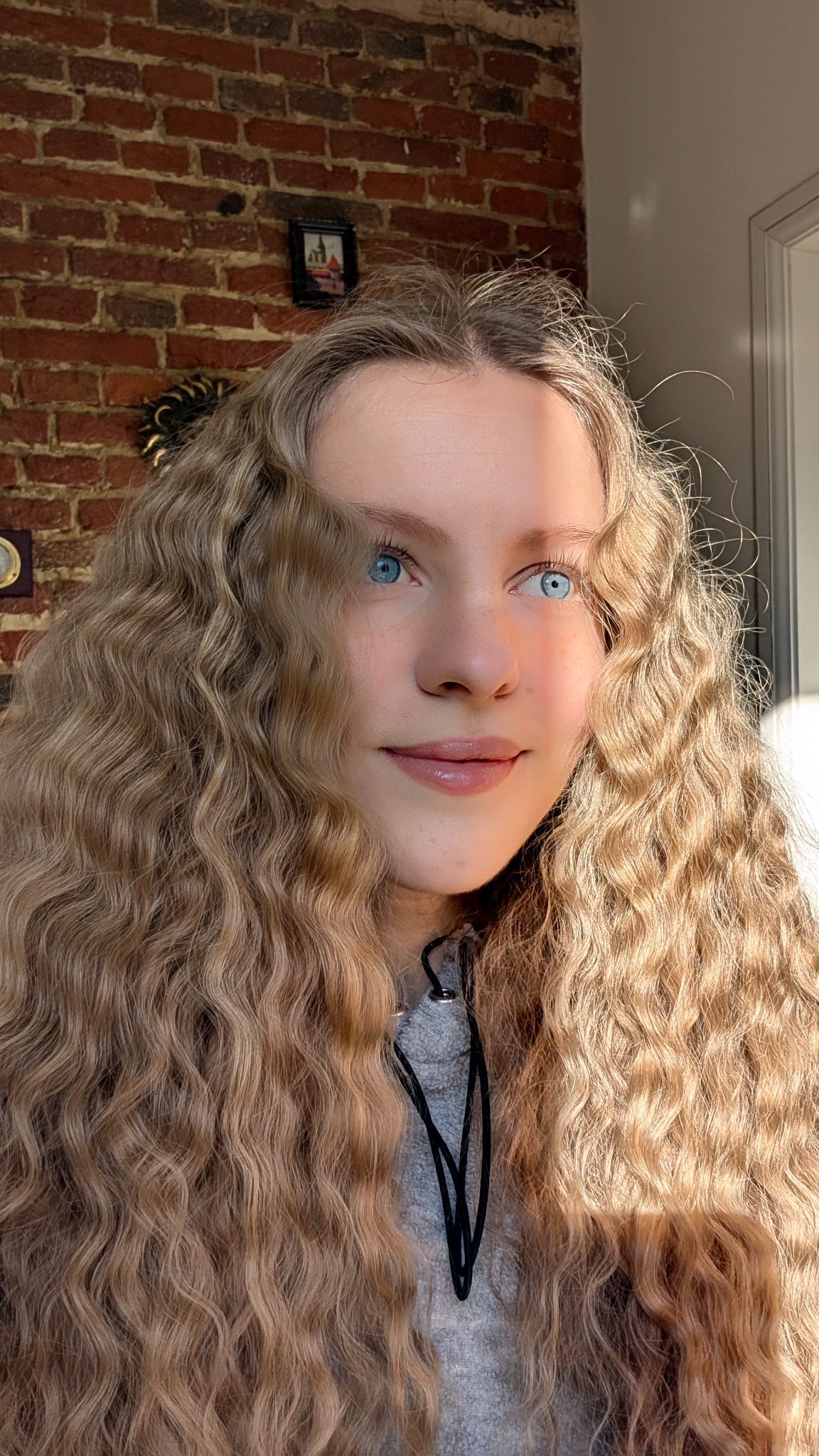 Close portrait of Vero in warm sunlight